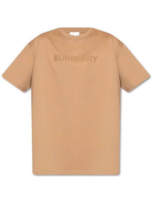 oversized logo short sleeve t-shirt beige - BURBERRY - BALAAN 1