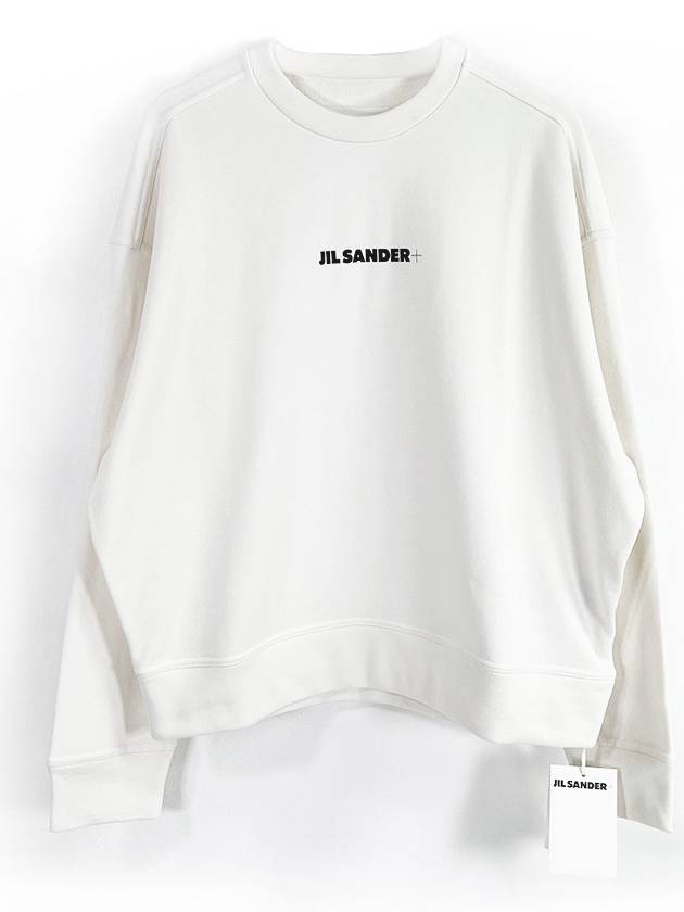 Women's Logo Cotton Sweatshirt Cream - JIL SANDER - BALAAN 2