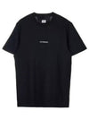 Mini Logo Printing Short Sleeve T-Shirt Black - CP COMPANY - BALAAN 2