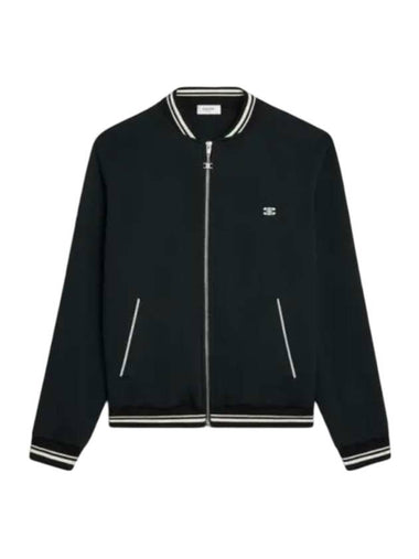 Triomphe Teddy Zip Double Face Jersey Jacket Black - CELINE - BALAAN 1