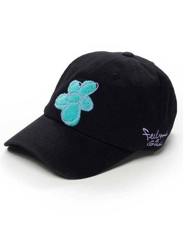 Graffiti Flower Pigment Ball Cap Black - STIGMA - BALAAN 1