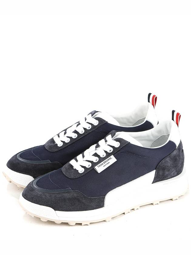 Eco Trainer Nylon Low Top Sneakers Blue - THOM BROWNE - BALAAN 2