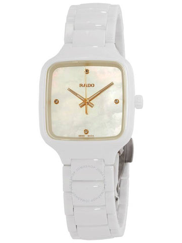 Rado True Quartz Diamond White Mother of Pearl Dial Ladies Watch R27072902 - RADO - BALAAN 1