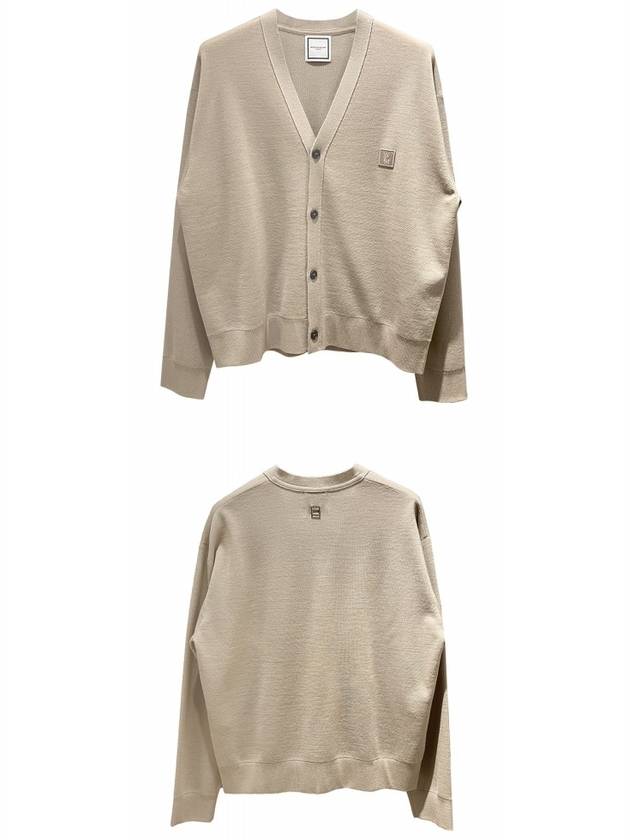 W231KN01502E WYM Patch Pullover Cardigan Beige Men's Jacket TR - WOOYOUNGMI - BALAAN 4