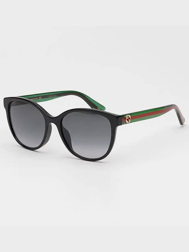 Sunglasses GG0703SKN 002 Horn rim interlocking three stripes Asian fit - GUCCI - BALAAN 4