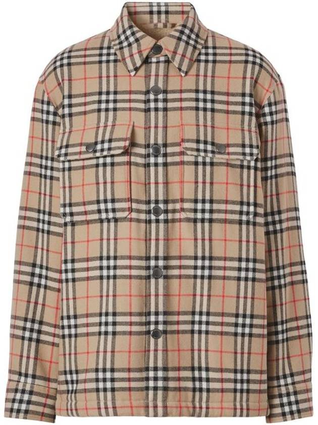 Vintage Check Wool Cotton Shirt Jacket 8043839 Free - BURBERRY - BALAAN 1