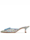 Blue Multi May Sailbee Mule 423 1767 0001 YWOV MBLU - MANOLO BLAHNIK - BALAAN 3