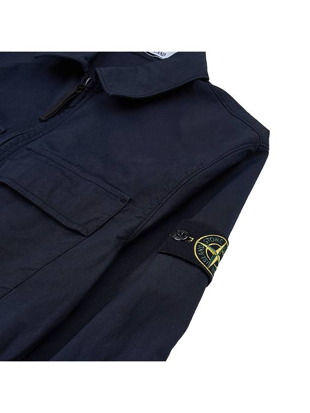 Wappen Patch Double Pocket Cotton Zip-Up Jacket Dark Navy - STONE ISLAND - BALAAN 9