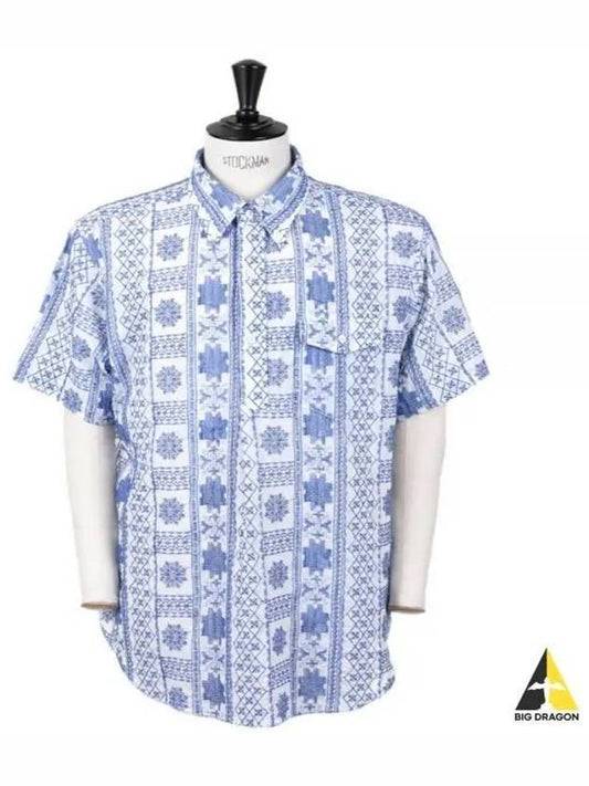 Popover BD Shirt BlueWhite CP Embroidery 24S1A003 OR010 IB001 - ENGINEERED GARMENTS - BALAAN 1