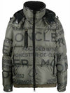 Moncler 1A00211 596CD F89 TARENTAISE tarantaise arm logo patch lettering pattern short down jacket khaki men s padding - MONCLER - BALAAN 1