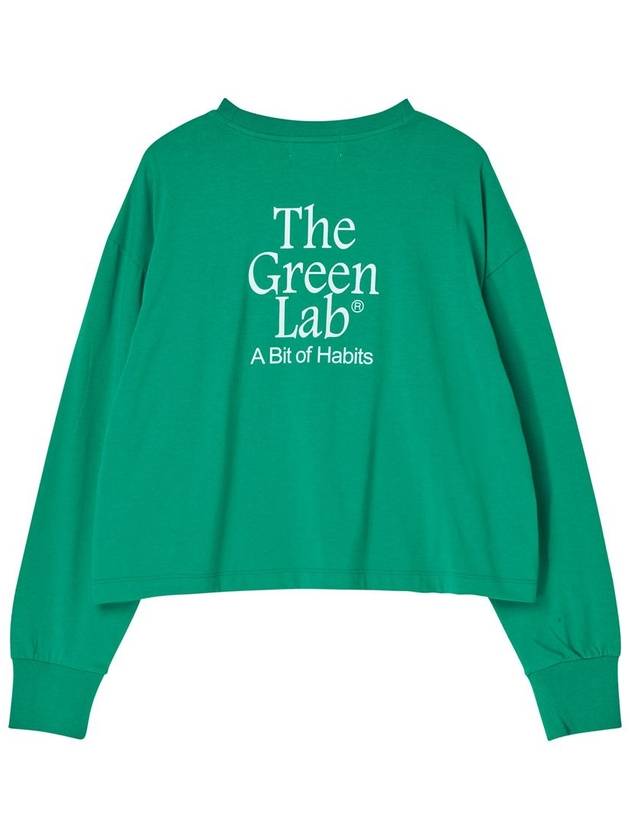 Essential Crop Long Sleeve T-Shirt Green - THE GREEN LAB - BALAAN 6