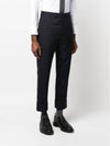 Diagonal Plain Weave Classic Wool Slacks Navy - THOM BROWNE - BALAAN 3