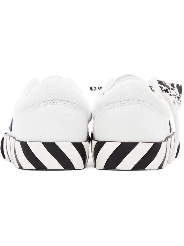 OffWhite Purple Arrow Arrow Logo Vulcanized Canvas Sneakers - OFF WHITE - BALAAN 4