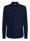 Andrew Cashmere Silk Long Sleeve Shirt Navy - LORO PIANA - BALAAN 1