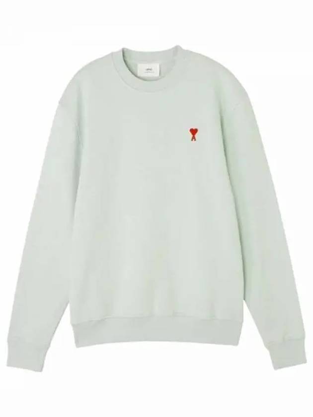 Small Heart Logo Sweatshirt Mint Green - AMI - BALAAN 2