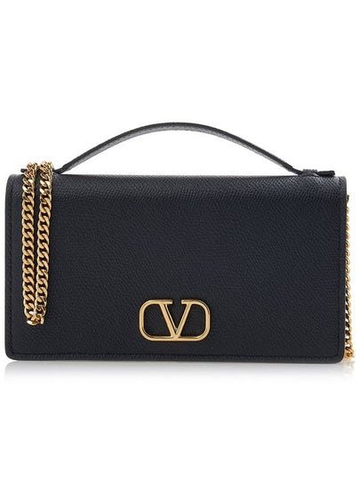 V Logo Flap Shoulder Bag Black - VALENTINO - BALAAN 2