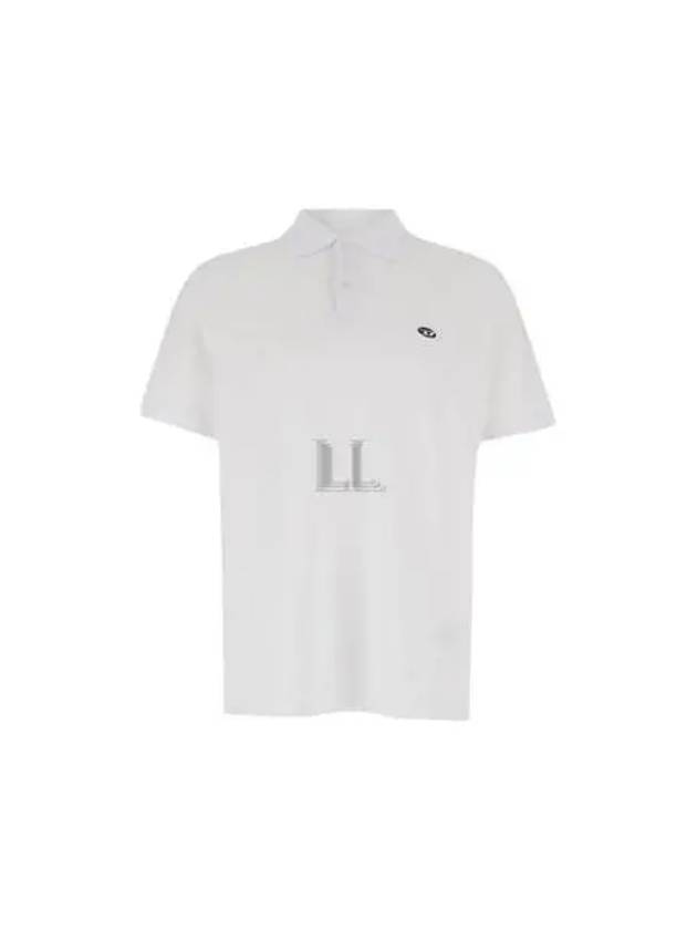 Oval D Patch Polo Shirt White - DIESEL - BALAAN 2