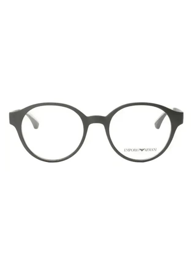 Eyewear Round Plastic Eyeglasses Black - EMPORIO ARMANI - BALAAN 1