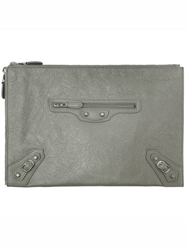 Classic City Clutch Bag Light Grey - BALENCIAGA - BALAAN 1