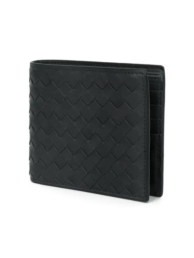 Intrecciato Weaving Half Wallet Dark Grey - BOTTEGA VENETA - BALAAN 5