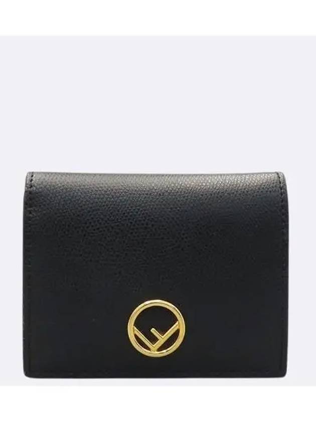 8M0387 Black color gold logo compact women s half wallet - FENDI - BALAAN 2