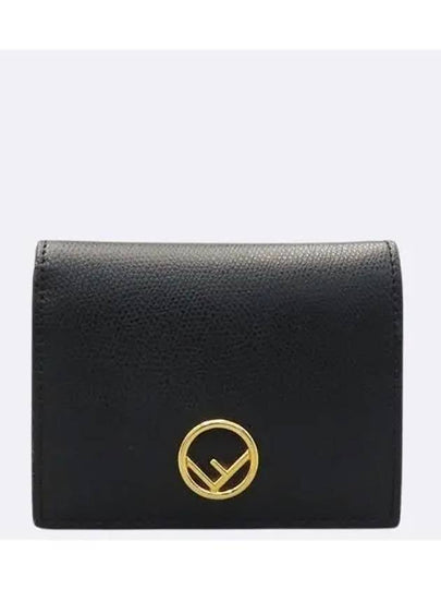 8M0387 Black color gold logo compact women s half wallet - FENDI - BALAAN 2