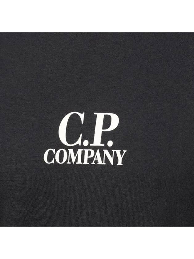 Logo Crew Neck Short Sleeve T-Shirt Black - CP COMPANY - BALAAN 5