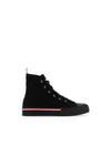 RWB Stripe Canvas Tartan Sole Collegiate High Top Sneakers Black - THOM BROWNE - BALAAN 2