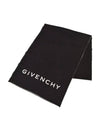 Two tone logo silk wool muffler black GV3518 J4546 1 - GIVENCHY - BALAAN 3