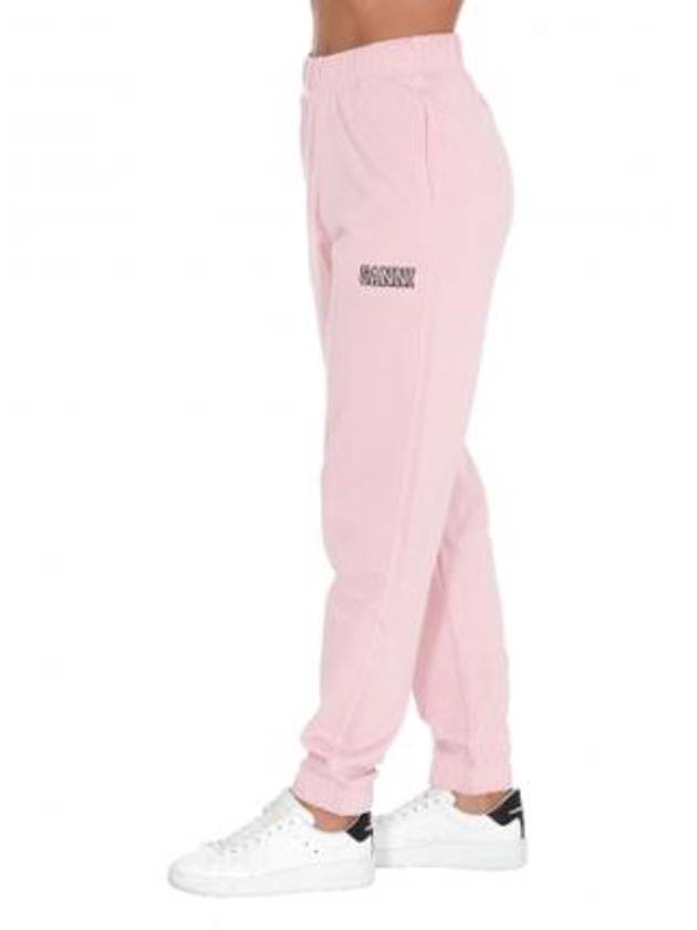 Side Logo Cotton JoGGer Track Pants Pink - GANNI - BALAAN 5