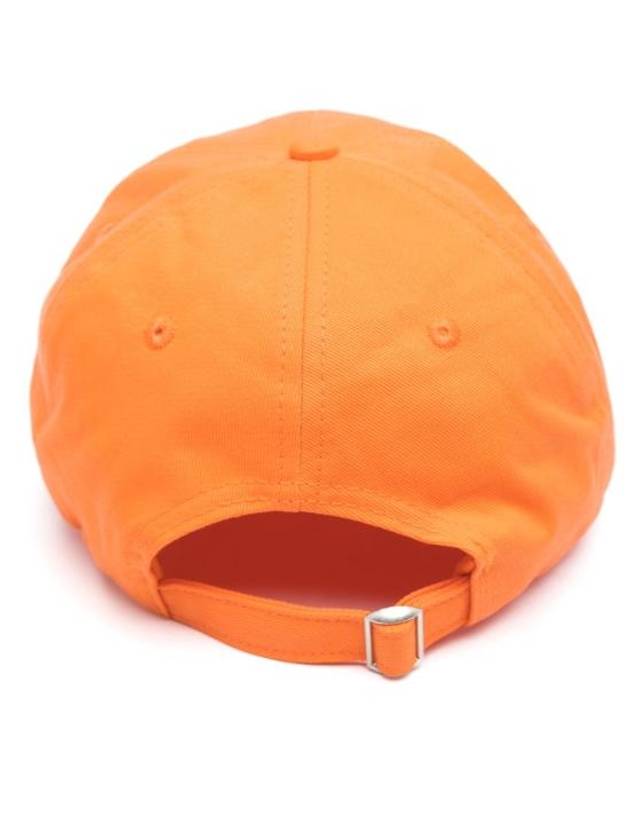 Embroidered Logo Cotton Ball Cap Orange - SPORTY & RICH - BALAAN 3