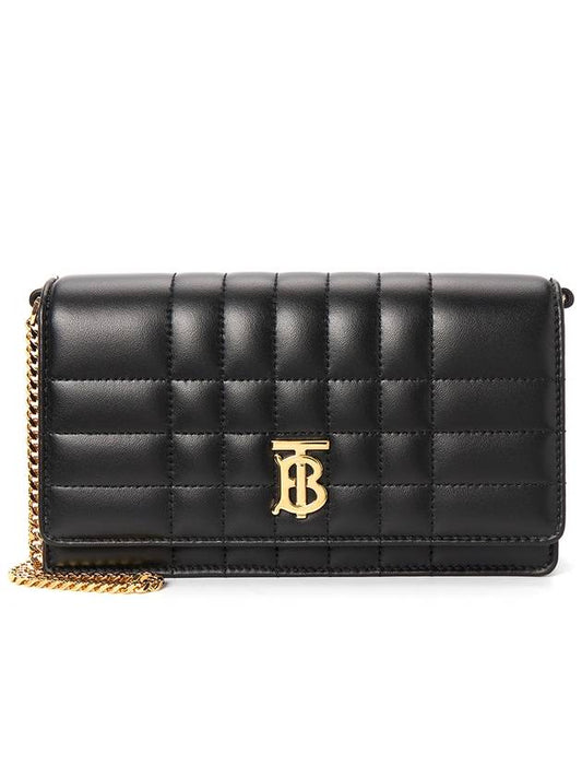 Lola Gold Logo Quilted Mini Cross Bag Black - BURBERRY - BALAAN 2