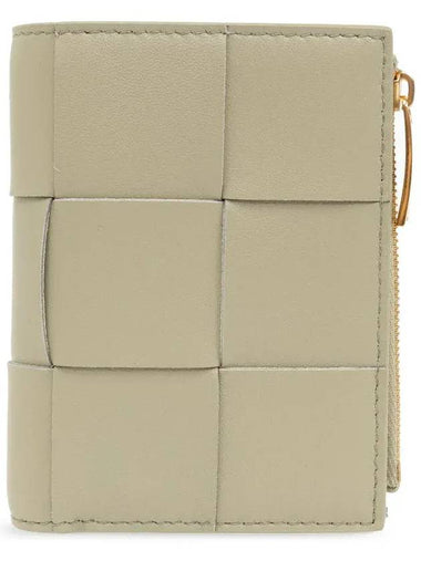 Cassette Zipper Bifold Half Wallet Travertine - BOTTEGA VENETA - BALAAN 1