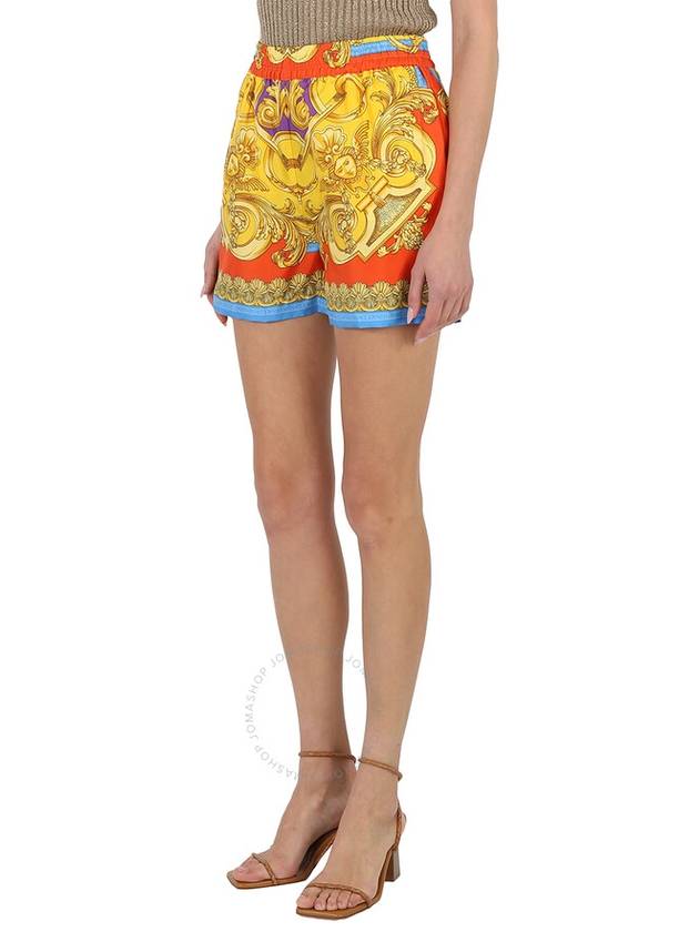 Women's Barocco Print Banding Silk Shorts Red - VERSACE - BALAAN 4