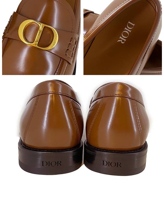 Granville CD Logo Leather Loafers Middle Brown - DIOR - BALAAN 8