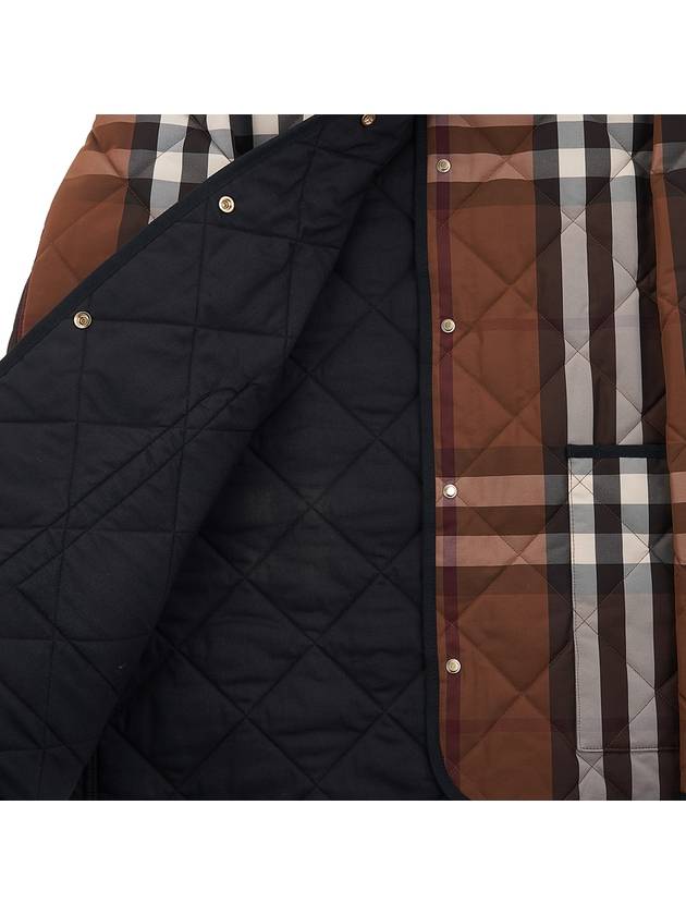 Women's Check Diamond Quilted Jacket Brown - BURBERRY - BALAAN 9