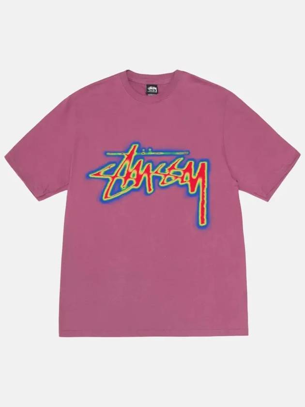 Thermal Stock Short Sleeve T Shirt Berry 1905023 - STUSSY - BALAAN 1