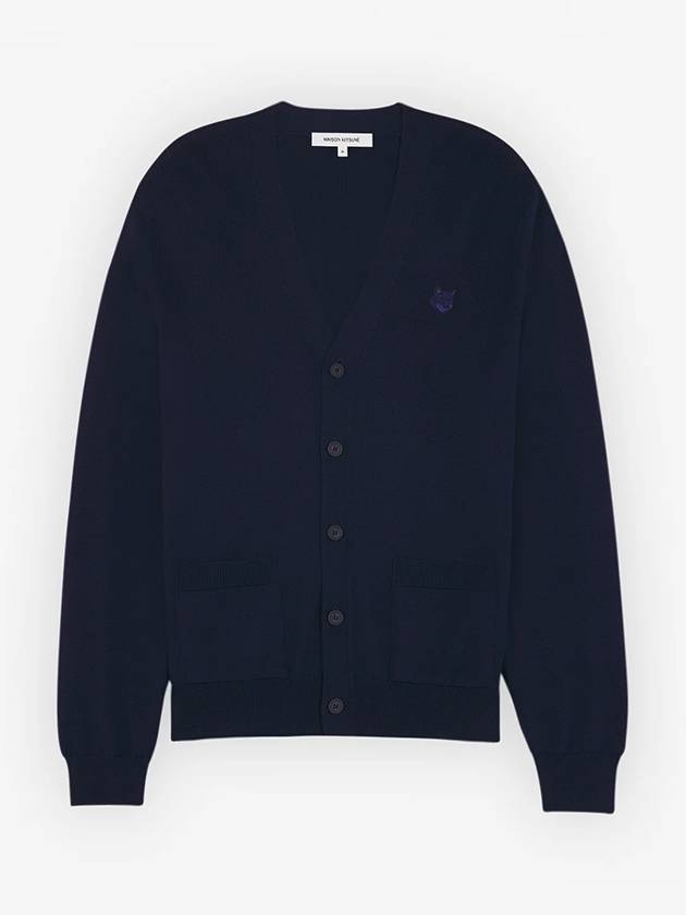 Bold Fox Head Patch Regular Cardigan Navy - MAISON KITSUNE - BALAAN 2