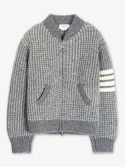 4 bar chunky knit bomber jacket MKJ129AY1047 - THOM BROWNE - BALAAN 2