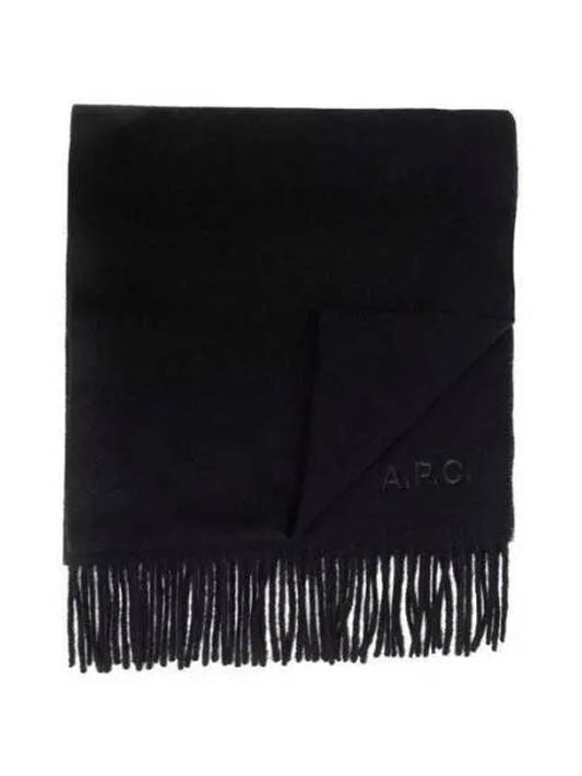 Ambroise Embroidered Muffler Black - A.P.C. - BALAAN 2