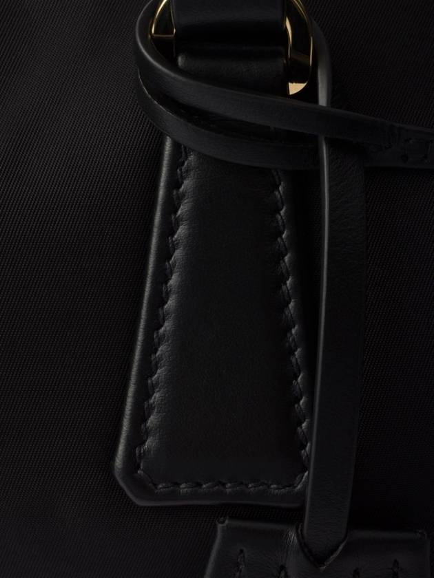 Medium Re-Nylon Leather Tote Bag Black - PRADA - BALAAN 6