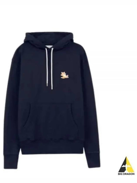 Chillax Fox Patch Classic Hoodie Navy - MAISON KITSUNE - BALAAN 2