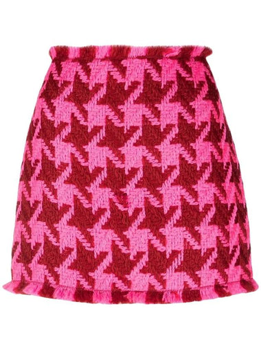 houndstooth tweed Hline skirt - VERSACE - BALAAN 1