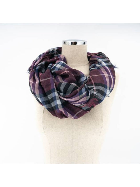 Castle Modal Check Square Scarf Red - BURBERRY - BALAAN 2