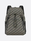 Oblique 8 Flap Backpack Black Beige - DIOR - BALAAN 1