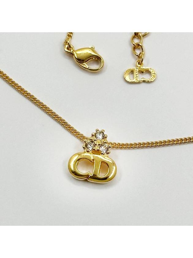 Triple Gem CD Gold Necklace 2JDIA1362 - DIOR - BALAAN 3