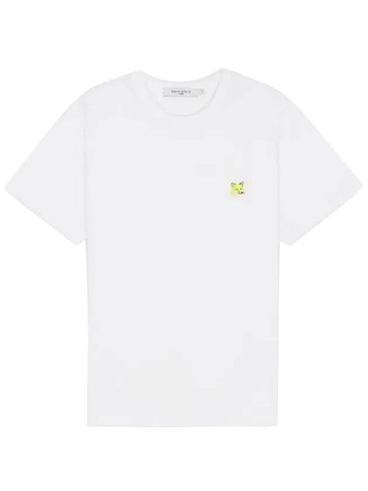 Monochrome Fox Head Patch Short Sleeve T-Shirt White - MAISON KITSUNE - BALAAN 2