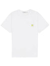 Monochrome Fox Head Patch Short Sleeve T-Shirt White - MAISON KITSUNE - BALAAN 2