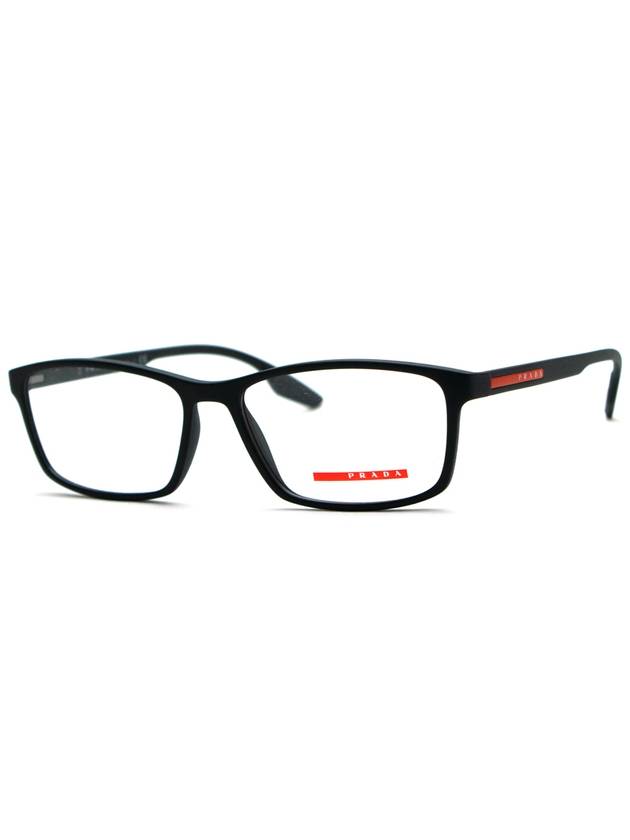 eyewear horn-rimmed glasses matte black - PRADA - BALAAN.