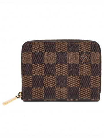 Women s Louis Vuitton N63070 Damier Eben Canvas Zippy Coin Perth gt Money clip purse Gangbuk used luxury goods - LOUIS VUITTON - BALAAN 1